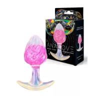 Розоватая анальная пробка со спиралевидным рельефом - 9 см розовый 