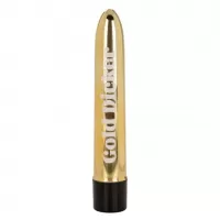 Золотистый классический вибратор Naughty Bits Gold Dicker Personal Vibrator - 19 см золотистый 