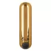 Золотистая вибропуля в чехле для хранения Rechargeable Hideaway Bullet - 7,5 см золотистый 
