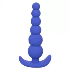 Синяя анальная пробка Cheeky X-6 Beads - 12,75 см синий 