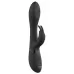 Черный вибромассажер-кролик Mira - 21,5 см черный 