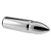 Серебристый вибромассажер-пуля Full Metall Love - 15 см серебристый 