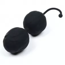 Черные вагинальные шарики с мягким хвостиком черный 