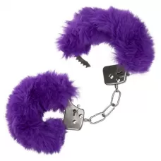 Металлические наручники с фиолетовым мехом Ultra Fluffy Furry Cuffs фиолетовый 