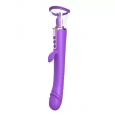 Фиолетовый двусторонний вибростимулятор Esther - 26,5 см фиолетовый 