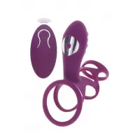 Фиолетовая эрекционная вибронасадка Halo Halo C-Ring Sleeve фиолетовый 