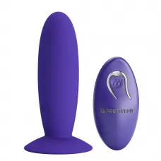 Фиолетовый анальный вибростимулятор Remote Control Vibrating Plug Youth - 11 см фиолетовый 