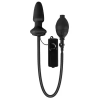 Черный анальный вибростимулятор с расширением Fanny Hills Butt Plug черный 