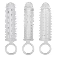 Набор из 3 прозрачных насадок 3 Piece Textured Extension Set прозрачный 