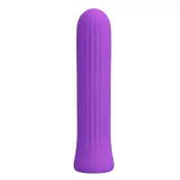 Фиолетовый мини-вибратор Blanche - 10 см фиолетовый 