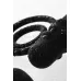 Чёрное эрекционное кольцо с вибростимулятором и анальным хвостом черный 