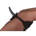 Страпон-унисекс с двумя насадками UNI strap 7  Harness - 19 и 12 см телесный с черным 