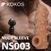 Телесная насадка с бугорками и открытой головкой Nude Sleeve M - 12 см телесный 