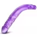 Фиолетовый двусторонний фаллоимитатор 14 Inch Double Dildo - 35 см фиолетовый 