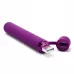 Фиолетовый мини-вибратор Le Wand Baton с текстурированной насадкой - 11,9 см фиолетовый 