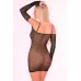 Эротическое платье с длинным рукавом Bad Intentions Fishnet Mini Dress черный S-M-L