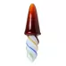 Коническая стеклянная анальная втулка Sexus Glass - 16 см разноцветный 