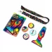 Разноцветная анальная пробка с эффектом римминга Peace   Love Tie-Dye - 15,2 см разноцветный 
