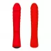 Красный вибромассажер 5  Silicone Wild Passion - 19,1 см красный 