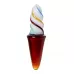 Коническая стеклянная анальная втулка Sexus Glass - 16 см разноцветный 