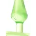 Зеленая анальная втулка с ограничителем - 6,5 см зеленый 