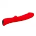 Красный вибромассажер 5  Silicone Wild Passion - 19,1 см красный 
