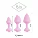 Набор из 3 нежно-розовых анальных пробок Bibi Butt Plug Set нежно-розовый 