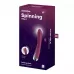 Малиновый вибратор-ротатор Spinning Vibe 1 - 18 см малиновый 