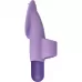 Фиолетовая вибропуля с силиконовой щеточкой для клиторальной стимуляции Fingerific фиолетовый 