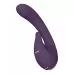 Фиолетовый вибромассажер Miki со стимулятором клитора - 17 см фиолетовый 
