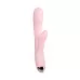 Розовый вибромассажер MERYL со стимулятором клитора - 22,5 см розовый 