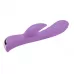 Фиолетовый вибромассажер-кролик 5  Silicone Ripple Passion - 19,1 см фиолетовый 