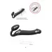 Черный безремневой вибрострапон Vibrating Bendable Strap-On - size L черный 