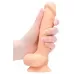 Телесный фаллоимитатор Silicone Dildo With Balls - 17,8 см телесный 