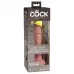 Телесный вибратор-реалистик на присоске 6  Vibrating Silicone Dual Density Cock - 17,8 см телесный 