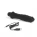 Черный вибратор-реалистик 8  Girthy Realistic Vibrator - 24,5 см черный 