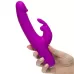 Фиолетовый перезаряжаемый вибратор Rabbit Slimline Curve Rechargeable - 24 см фиолетовый 