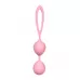 Розовые силиконовые вагинальные шарики с ограничителем-петелькой розовый 