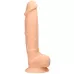 Телесный фаллоимитатор Silicone Dildo With Balls - 22,8 см телесный 