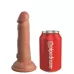 Кофейный фаллоимитатор 6  Silicone Dual Density Cock - 17 см кофейный 