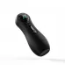 Мастурбатор в колбе с вибрацией и всасыванием черный с белым 