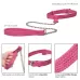 Розовый ошейник с поводком Tickle Me Pink Collar With Leash розовый 