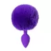 Фиолетовая анальная втулка Sweet bunny с фиолетовым пушистым хвостиком фиолетовый 