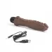 Коричневый вибратор-реалистик 8  Girthy Realistic Vibrator - 24,5 см коричневый 
