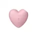 Розовый вибромассажер Cutie Heart с вакуум-волновой стимуляцией розовый 