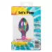 Яркая анальная пробка Cheeky Medium Tie-Dye Plug - 7,5 см разноцветный 