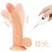 Женский страпон с вибрацией Vibrating Easy Strapon Set 8.5 - 21,5 см телесный с черным 