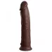 Коричневый фаллоимитатор-реалистик 11  Silicone Dual Density Cock - 29,5 см коричневый 