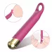 Розовый вибратор с отверстием для стимуляции клитора - 18,2 см розовый 