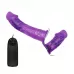Женский фиолетовый страпон с вагинальной вибропробкой Ultra - 17,5 см фиолетовый 